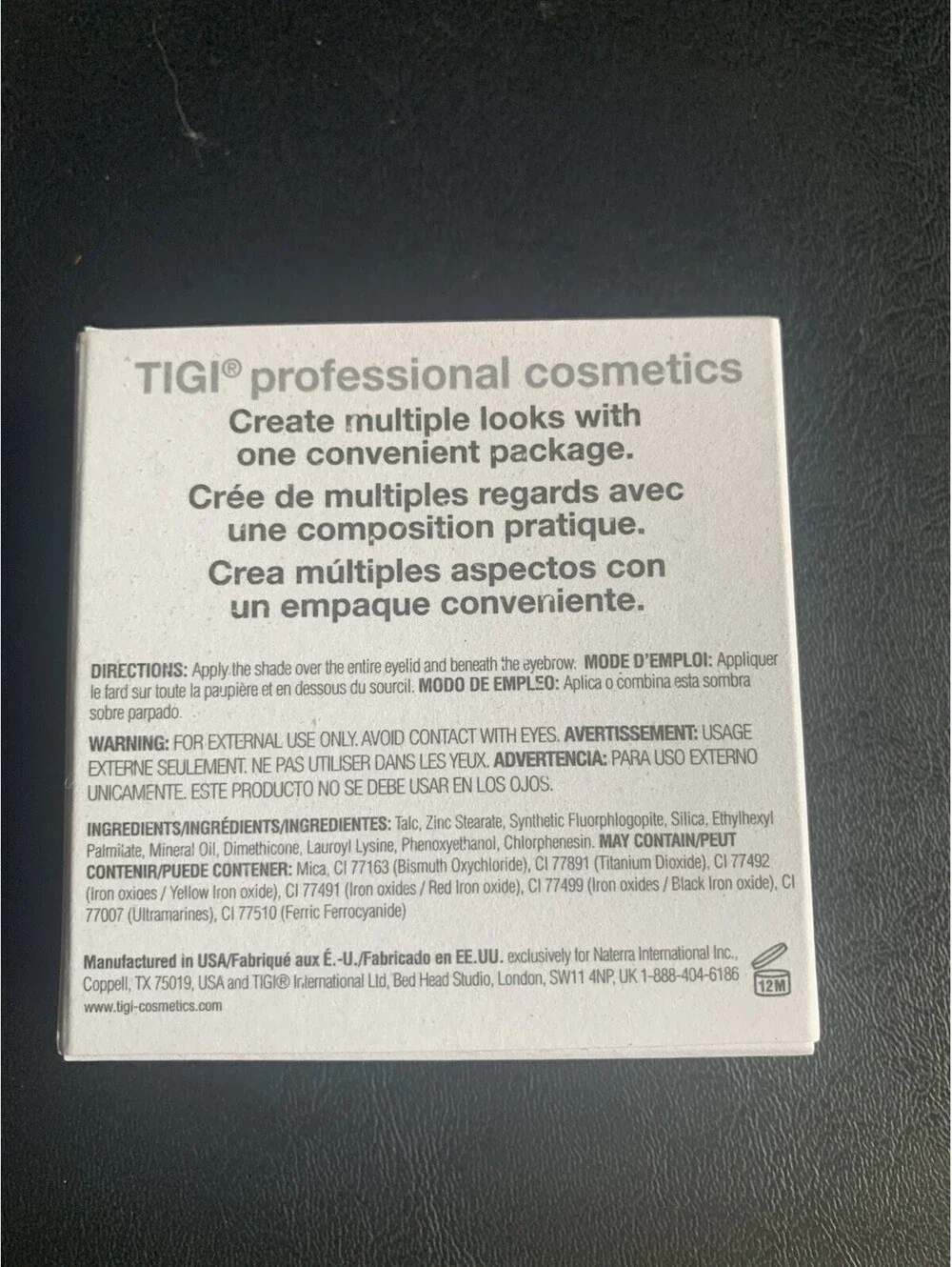 TIGI  High Density Quad Eyeshadow Smoky Hot 0.32 Oz